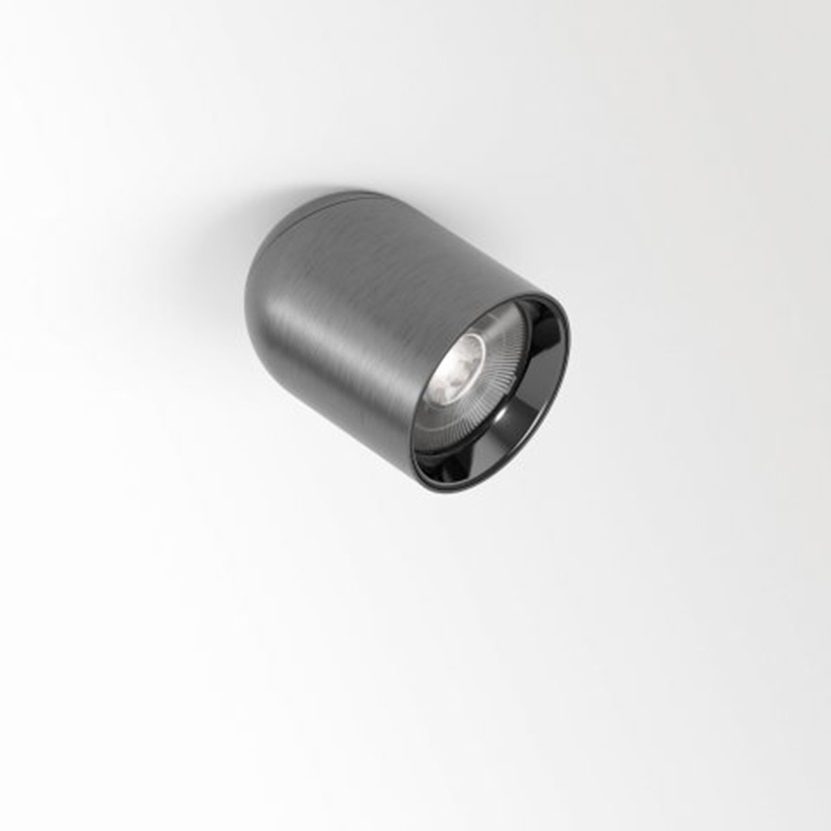 OBIN ON 93036 DIM5 Aufbaustrahler, Ø: 9 cm, L: 11,2 cm, Anthrazit gebürstet, Warmweiß 3000K, 36°