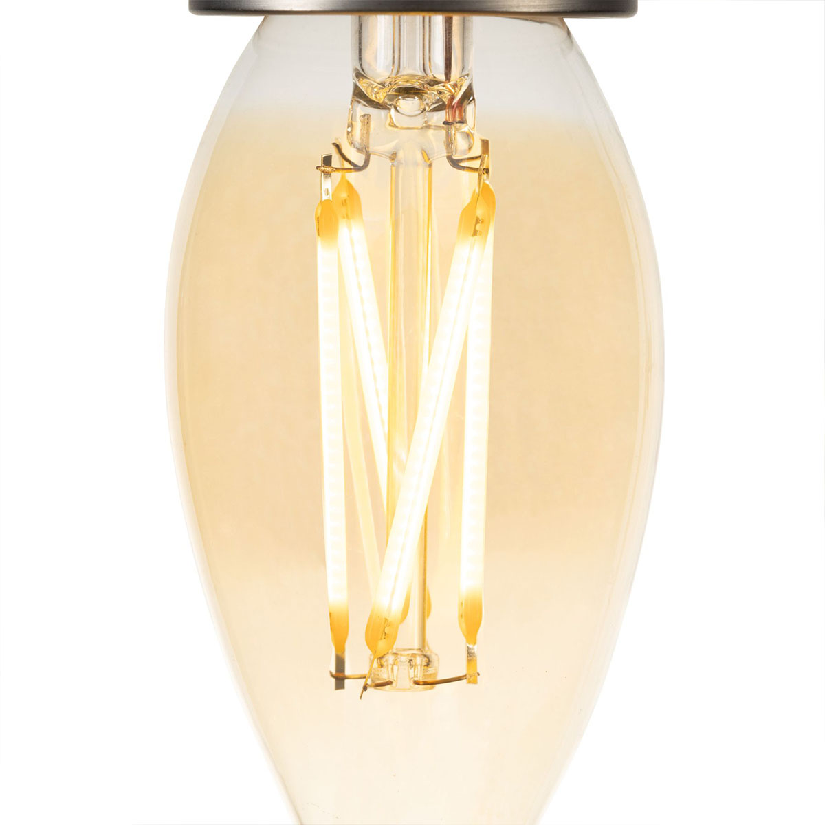 LED Filament Kerze, Amber, E14, 4W, 2500K, dimmbar