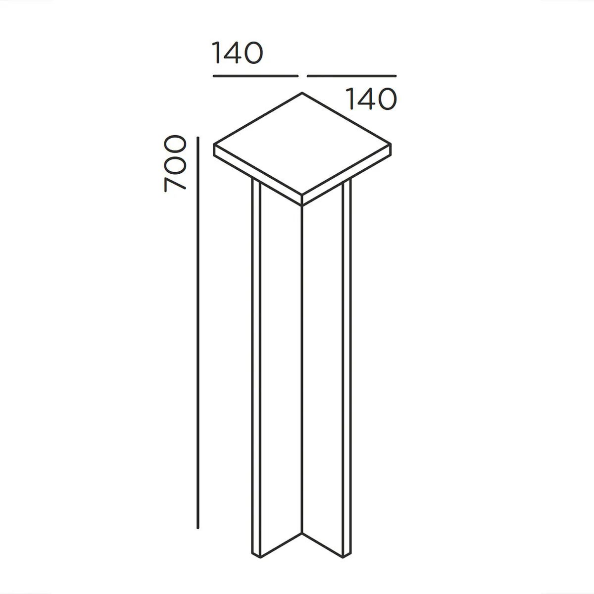 mir X Pollerleuchte, Cool Brown, H: 70 cm