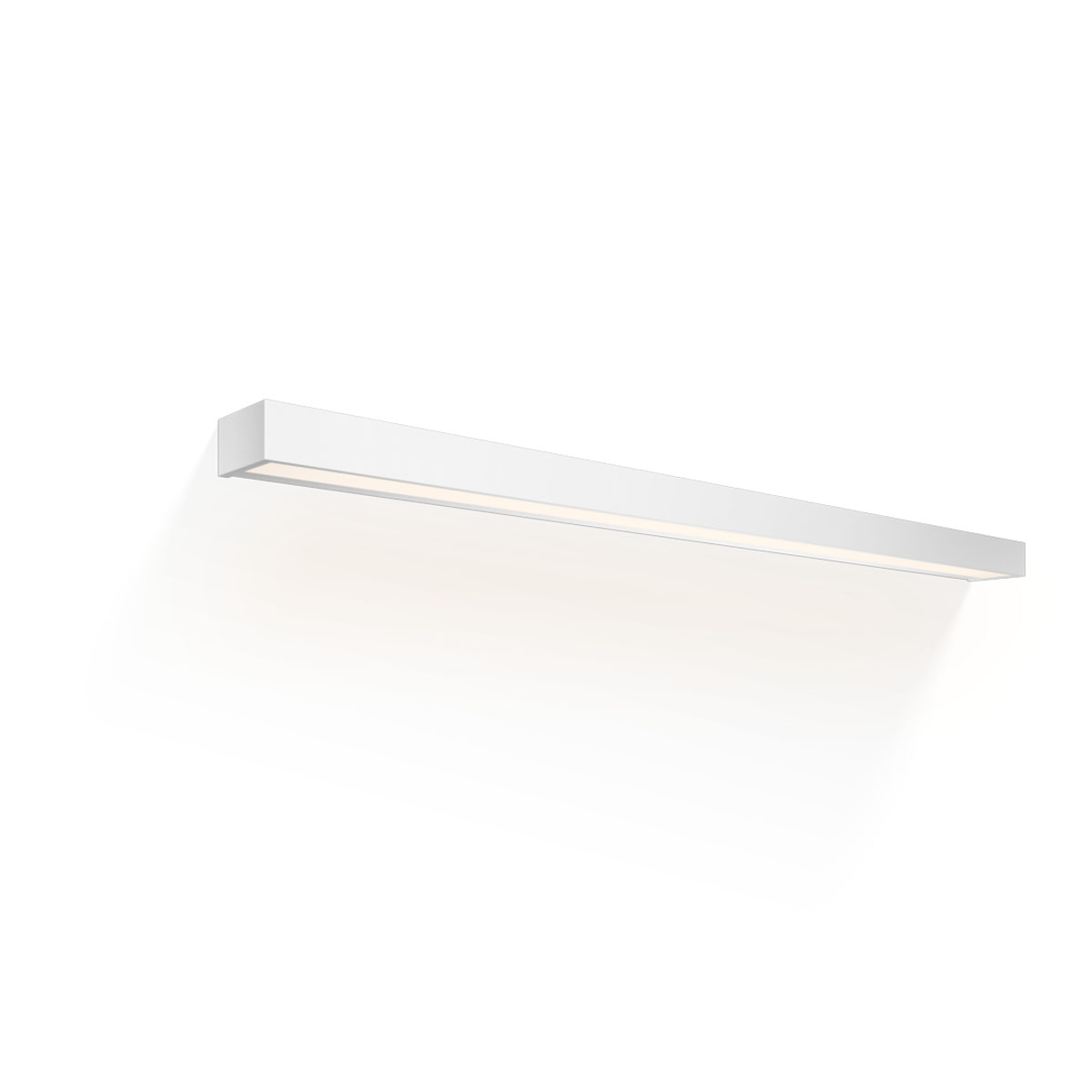 Stilvolle Badezimmer-Wandleuchte von Decor Walther – Box 120 N LED Wandleuchte Bad, Weiß matt, B: 120 cm, Warmweiß 3000K