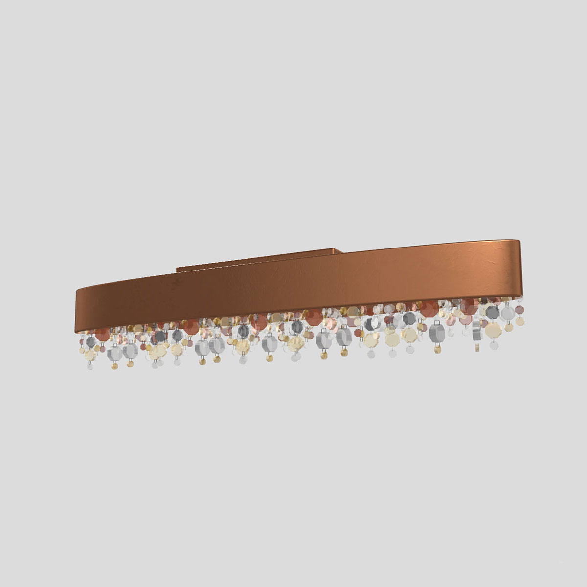 Masiero Olà PL8 OV 210 Deckenleuchte Deckenleuchten - elegantes Designerlicht aus Glas und Metall, Farbe Kupfer