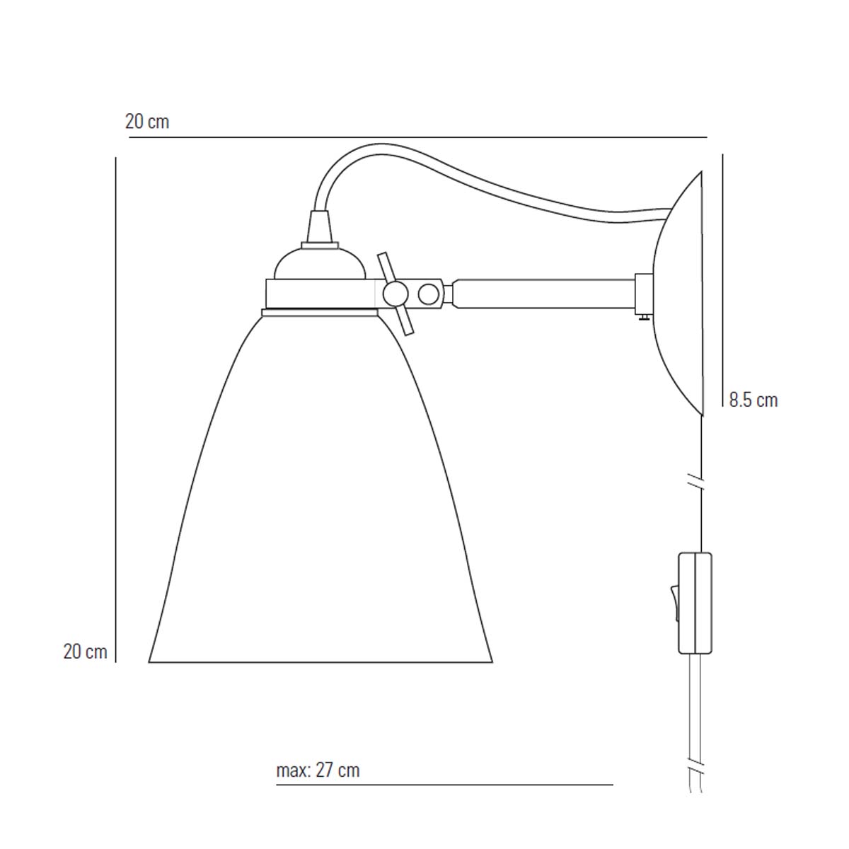 Circle Line Medium Wandleuchte, Ø: 12 cm, Mit Schalter, Stecker und Kabel Circle Line Medium Wandleuchte, Ø: 12 cm, Mit Schalter, Stecker und Kabel