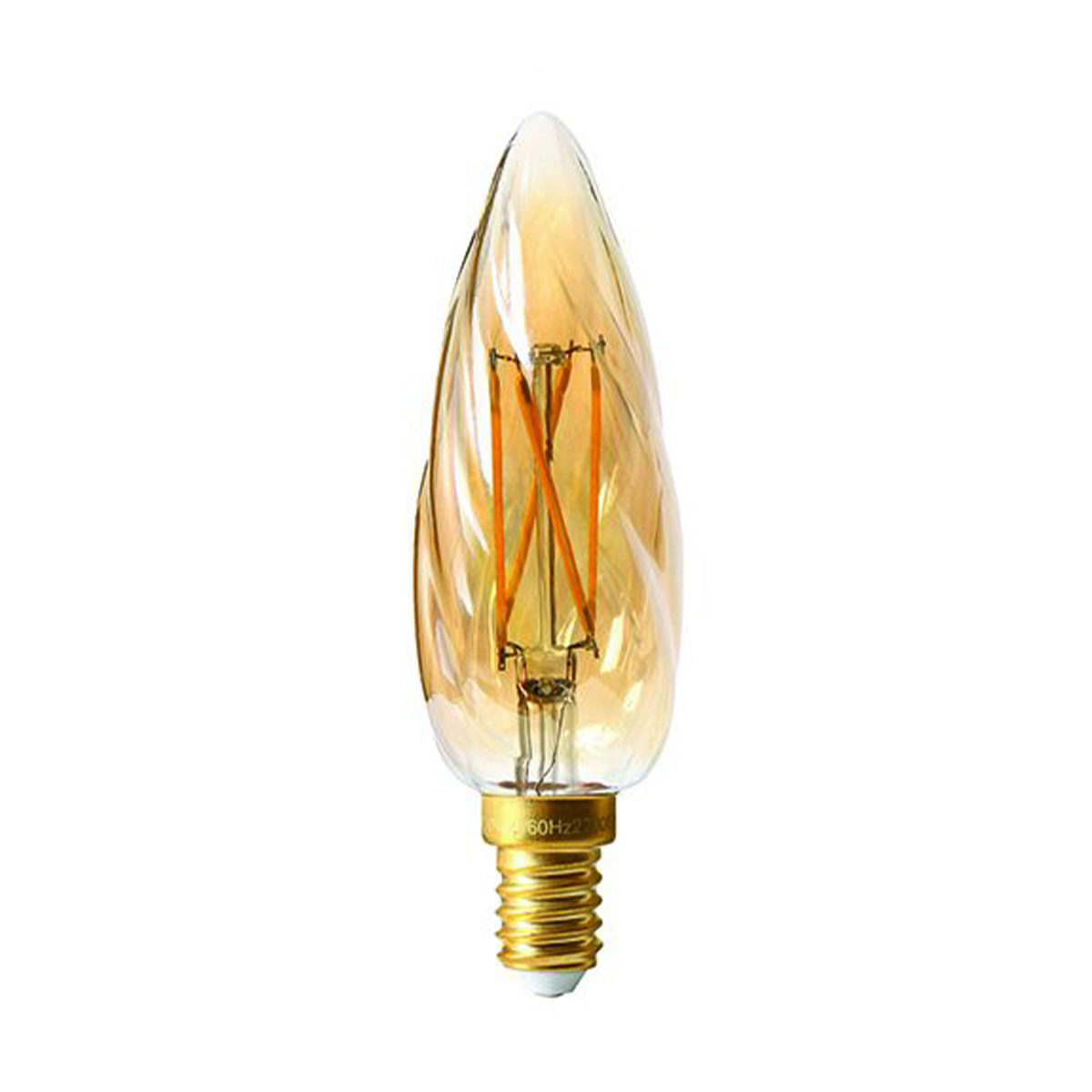 Flamme Torsadée F6 LED 4W E14 2500K 280lm amber dimmbar