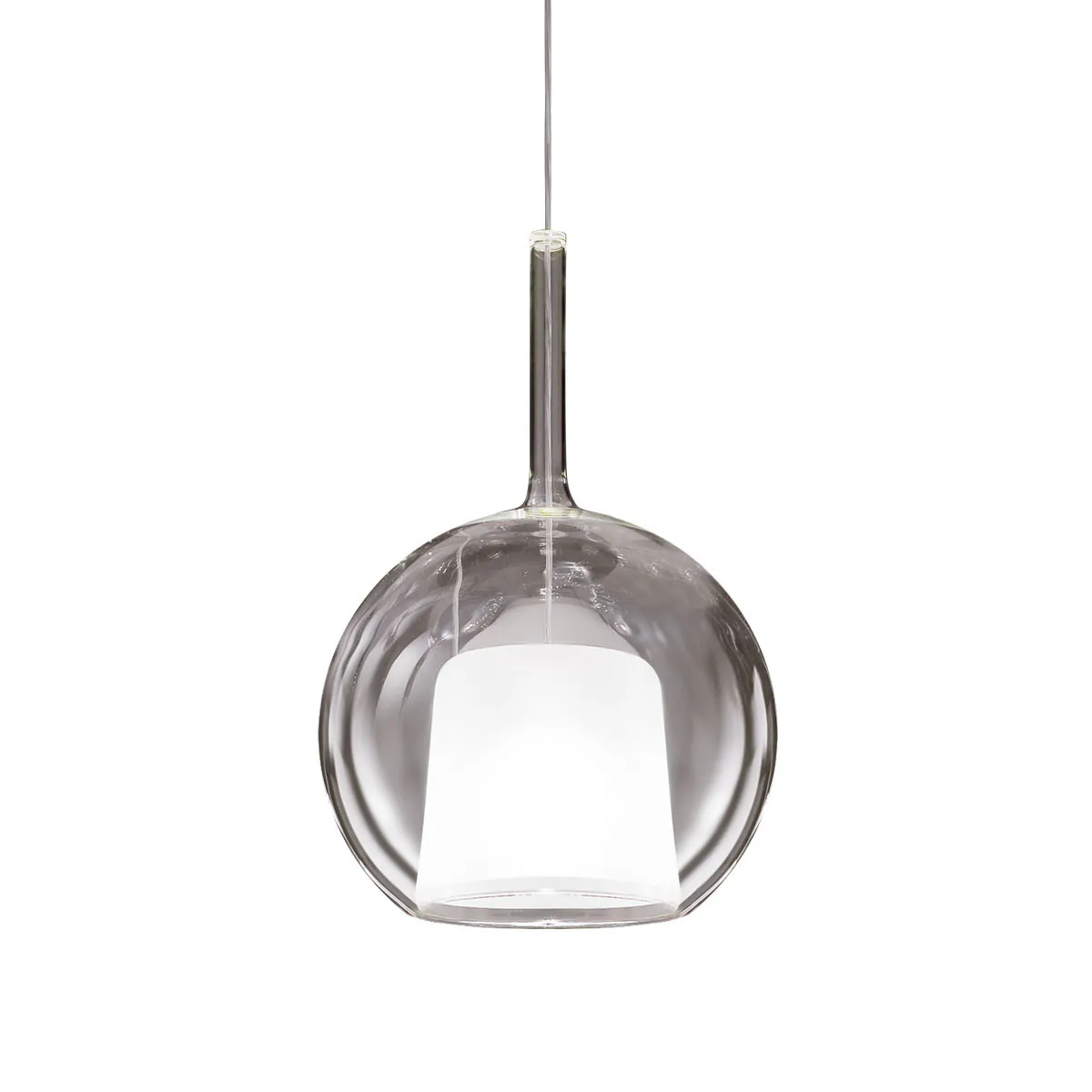 Glo 0811-21 Medium Pendelleuchte Ø: 25 cm, Transparent Glas, 2 m Glo 0811-21 Medium Pendelleuchte Ø: 25 cm, Transparent Glas, 4 m