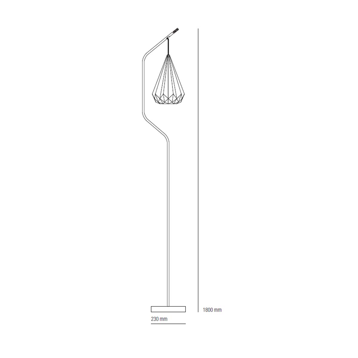 Hatton 3 Stehleuchte, H: 180 cm