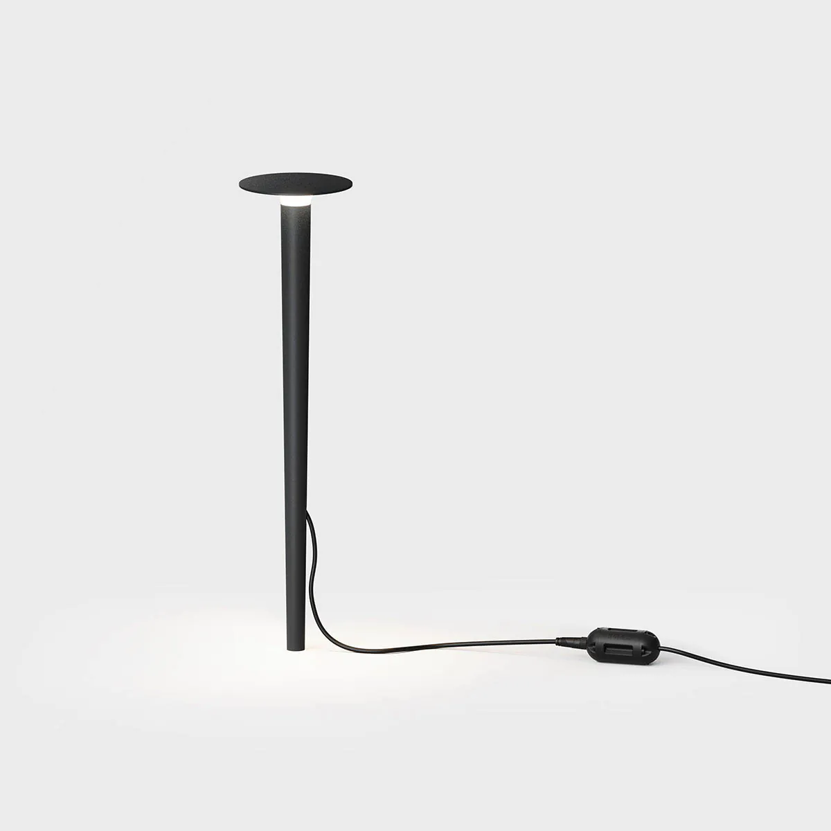 Stabförmige schmale außen Erdspießleuchte schwarz