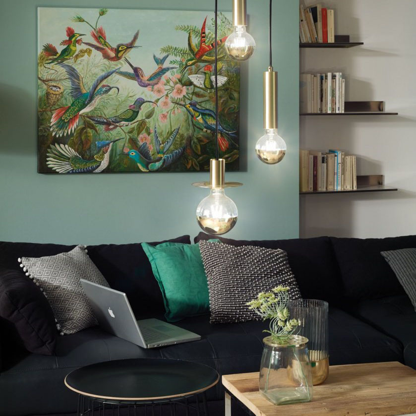 LED Globe Kopfspiegel E27 G95 600lm 6,5W 2700K dimmbar Kopfspiegel Gold