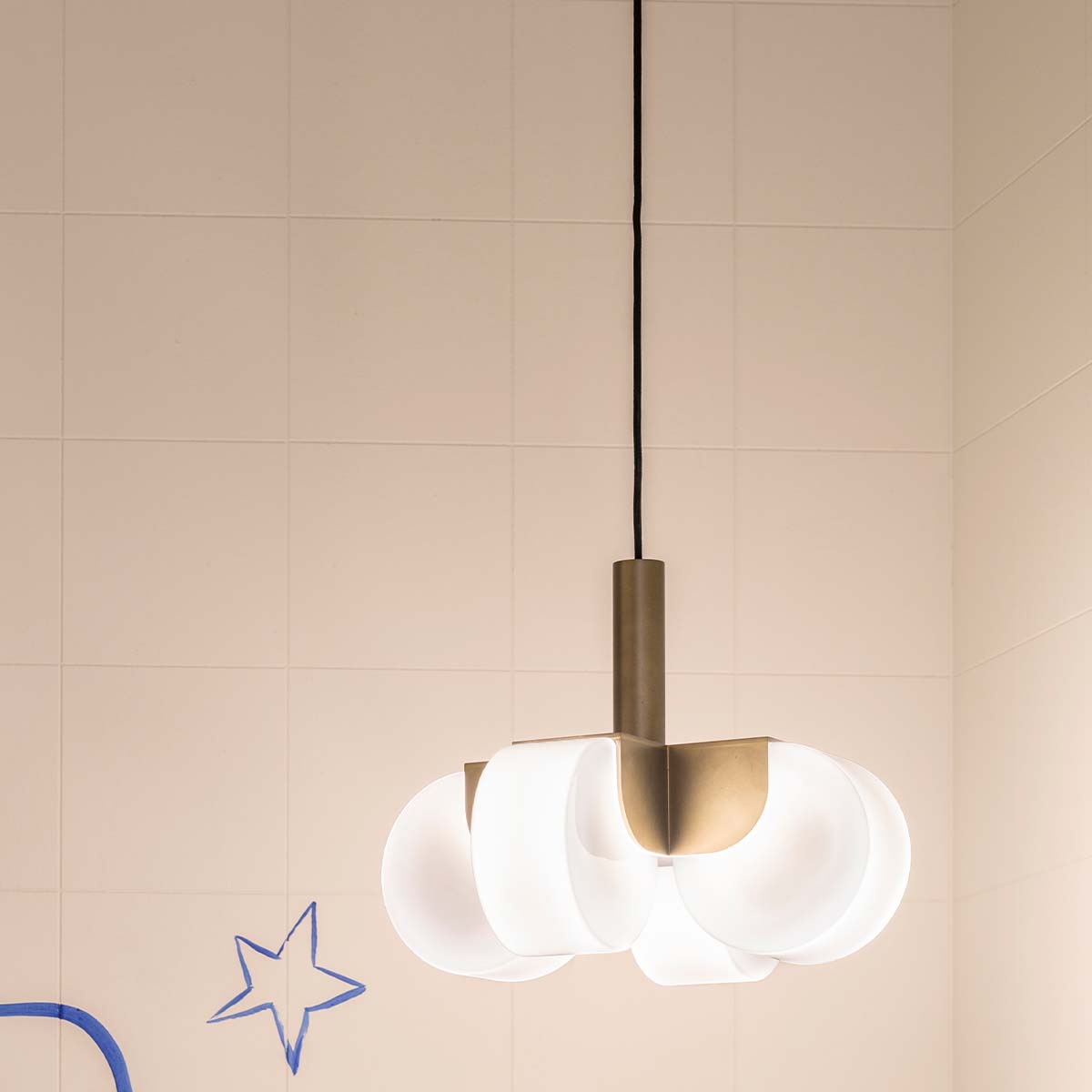 TOOY Stilla 510.14 Pendelleuchte, H: 32 cm, Ø: 41 cm, Nickel Matt