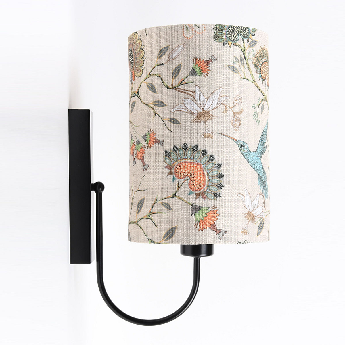 Wandleuchte Portland, Blumenmuster, H: 36 cm