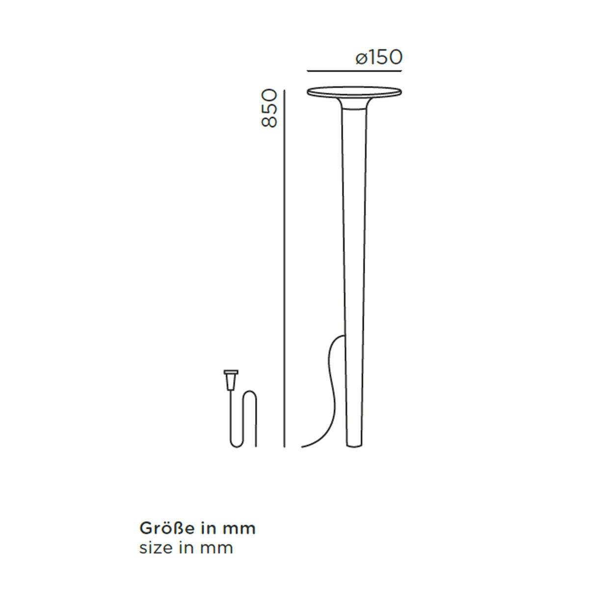 lix spike solar join Erdspießleuchte, H: 85 cm, Deep Black