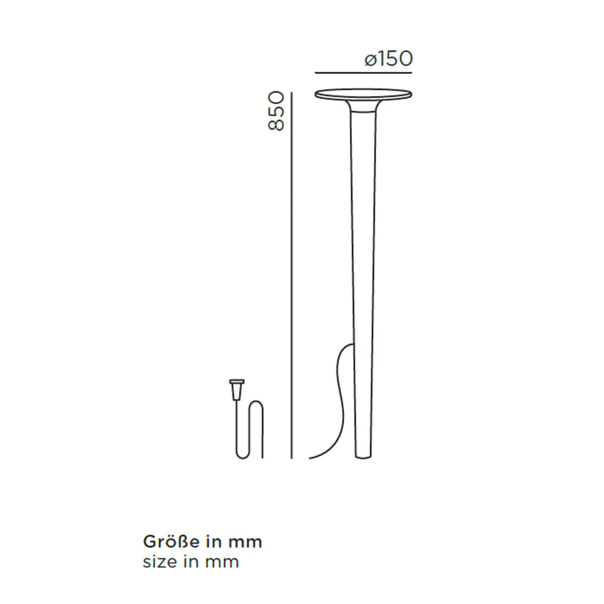 lix spike solar join Erdspießleuchte, H: 85 cm, Deep Black