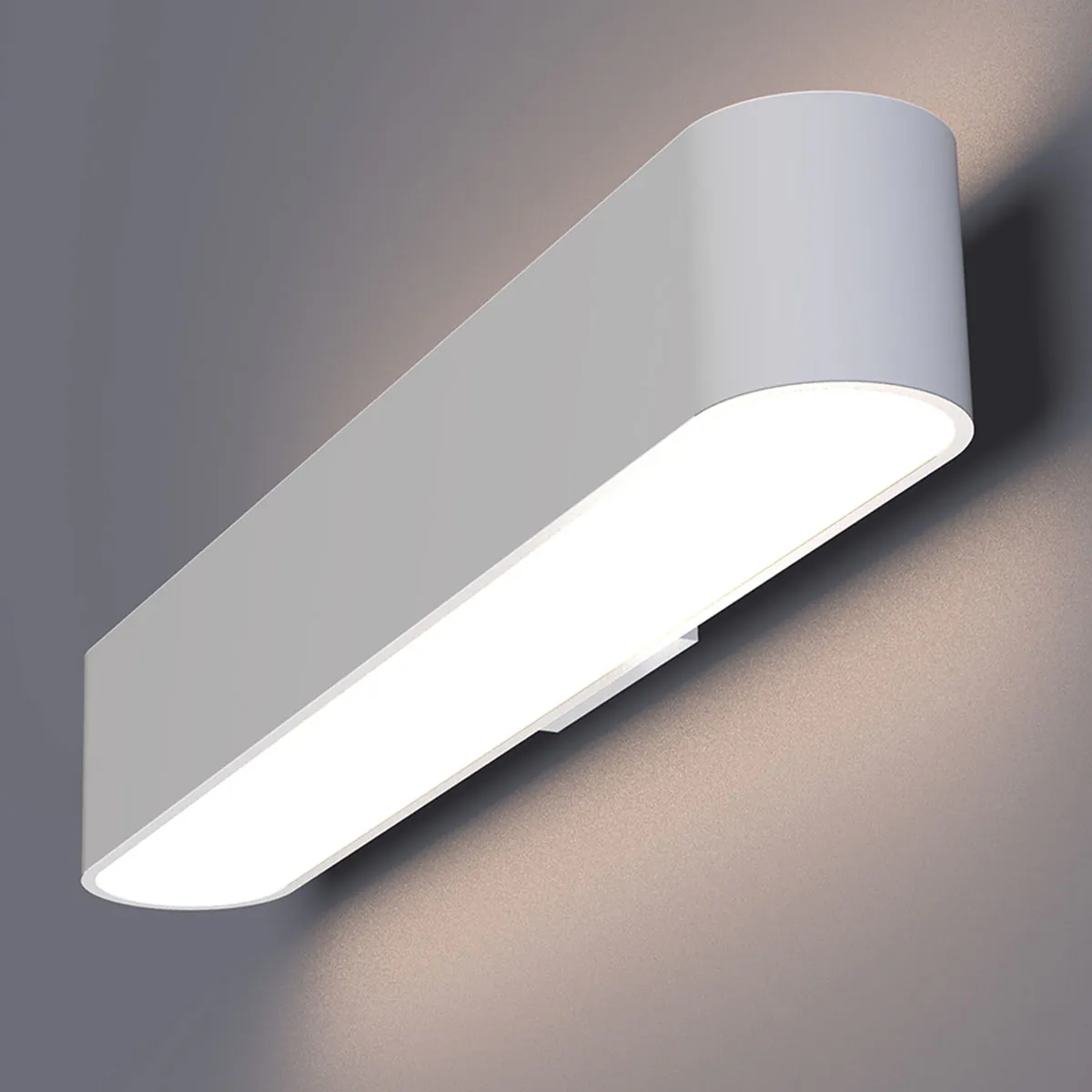 Oval office 8 Wandleuchte, H: 10 cm, B: 65,5 cm, Dunkelbronze, Warmweiß 3000K, Phase Cut