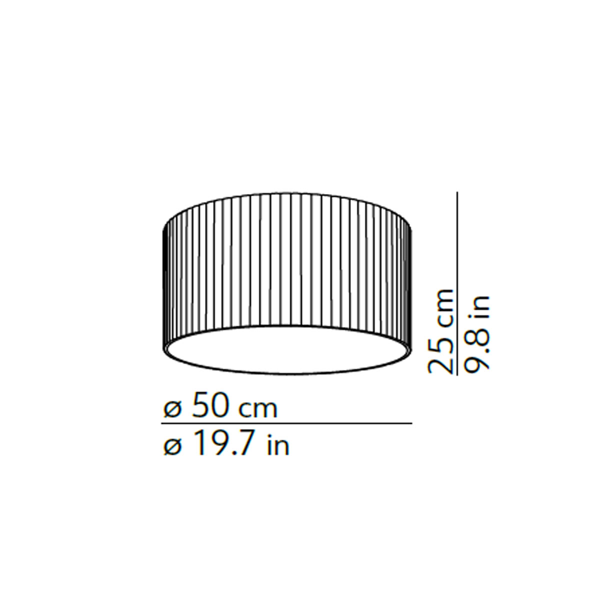 Giass 50 Deckenleuchte, Weiß, Ø: 50cm Giass 50 Deckenleuchte, Rauchig, Ø: 50cm