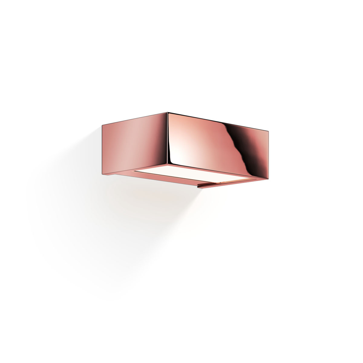 Decor Walther Box 15 N LED Wandleuchte Bad, Rosegold, B: 15 cm, Warmweiß 3000K – moderne Wandlampe fürs Bad