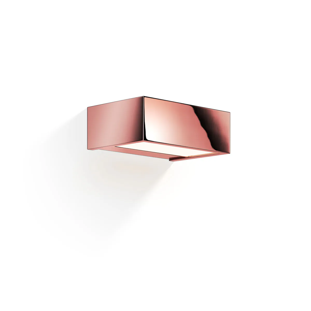Decor Walther Box 15 N LED Wandleuchte Bad, Rosegold, B: 15 cm, Warmweiß 3000K – moderne Wandlampe fürs Bad