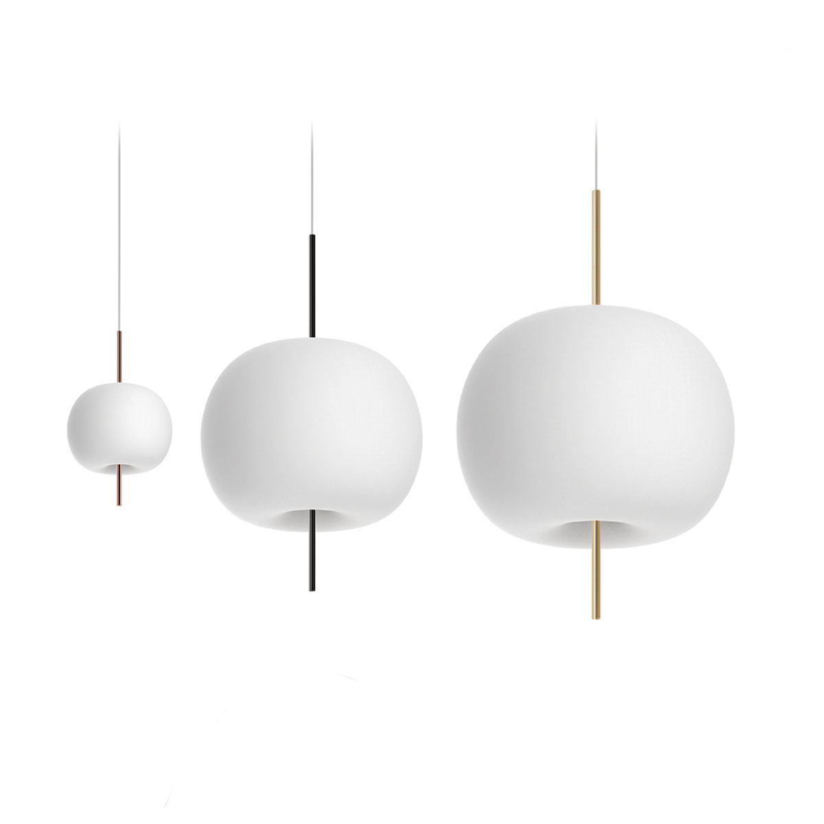 Kushi XL Pendelleuchte, Ø: 43 cm, Schwarz Kushi XL Pendelleuchte, Ø: 43 cm, Kupfer