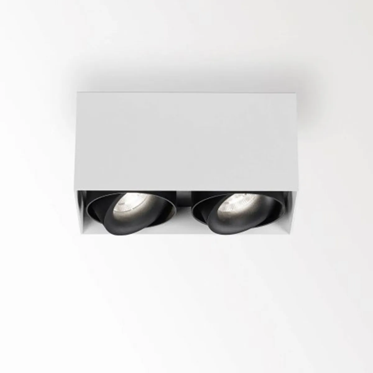 MINIGRID ON 250 93050 DIM8 Aufbaustrahler, L: 20,5 cm, B: 10,5 cm, Weiß & Schwarz, Warmweiß 3000K, 50°