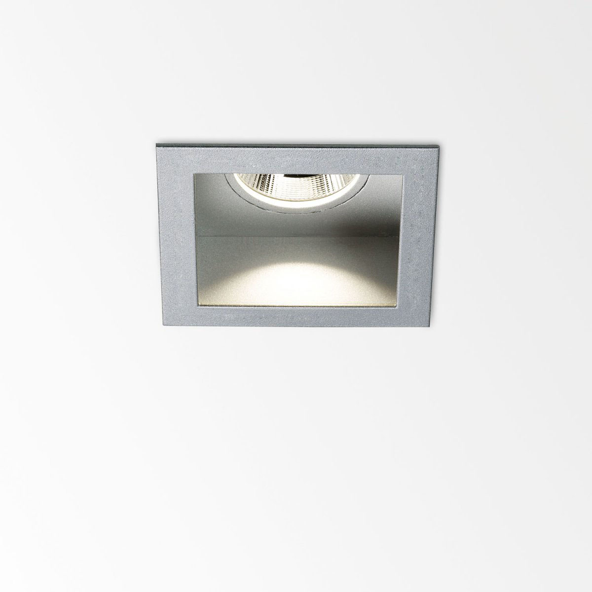 CARREE X LED 92733-65 S1 IP65 Einbaustrahler, B: 9 cm, L: 9 cm, Alu Grau, Extra-Warmweiß 2700K