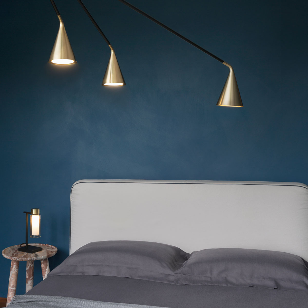 Gordon 561.13abc Deckenleuchte 3-flammig, Schwarz Matt & Schwarz Chrom