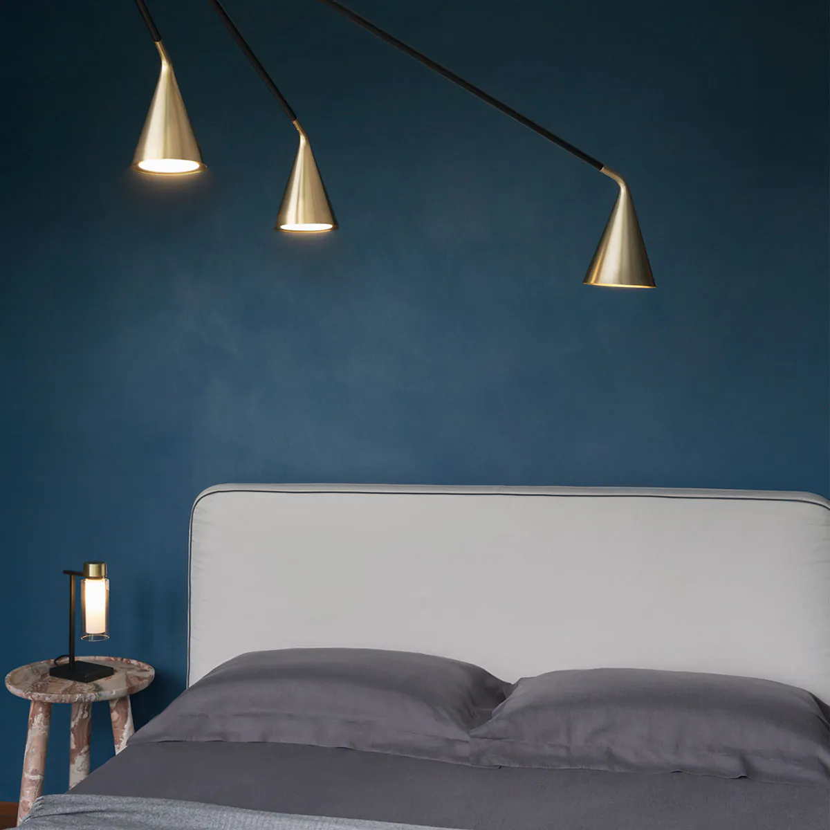 Gordon 561.13abc Deckenleuchte 3-flammig, Schwarz Matt & Schwarz Chrom