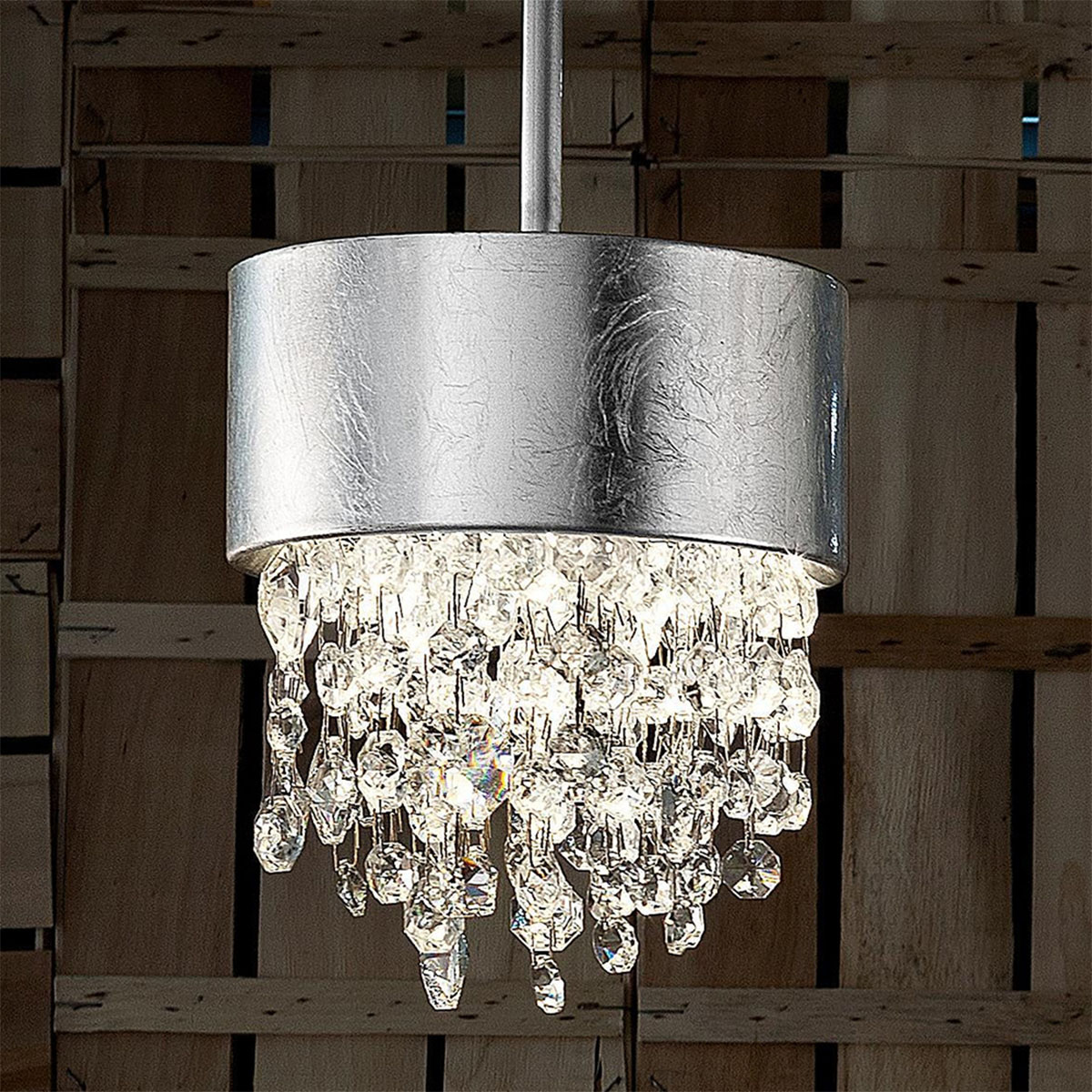 Masiero Olà S2 15 Pendelleuchte Pendelleuchten - elegantes Designerlicht aus Glas und Metall, Farbe Silber Masiero Olà S2 15 Pendelleuchte Pendelleuchten - elegantes Designerlicht aus Glas und Metall, Farbe Silber