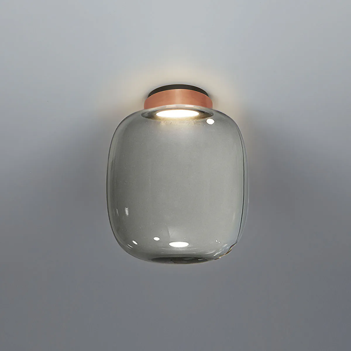 Legier 557.72 Deckenleuchte, Schwarz & Kupfer, Rauchglas