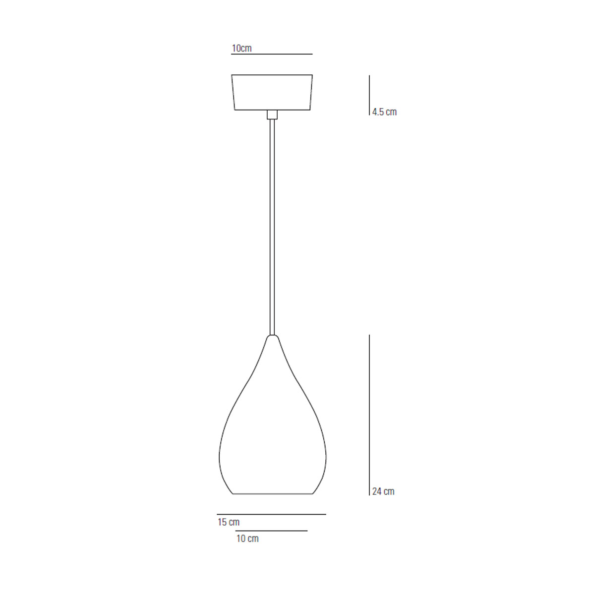 Drop One Pendelleuchte, Ø: 15 cm, Matt Drop One Pendelleuchte, Ø: 15 cm, Glänzend