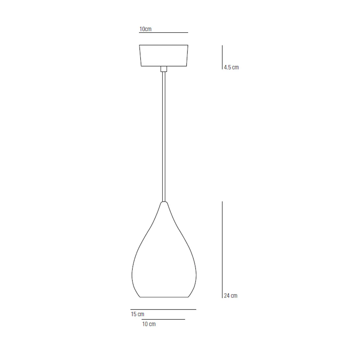 Drop One Pendelleuchte, Ø: 15 cm, Glänzend