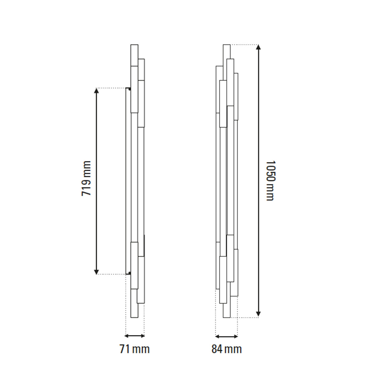 Org Wall Wandleuchte H: 105 cm