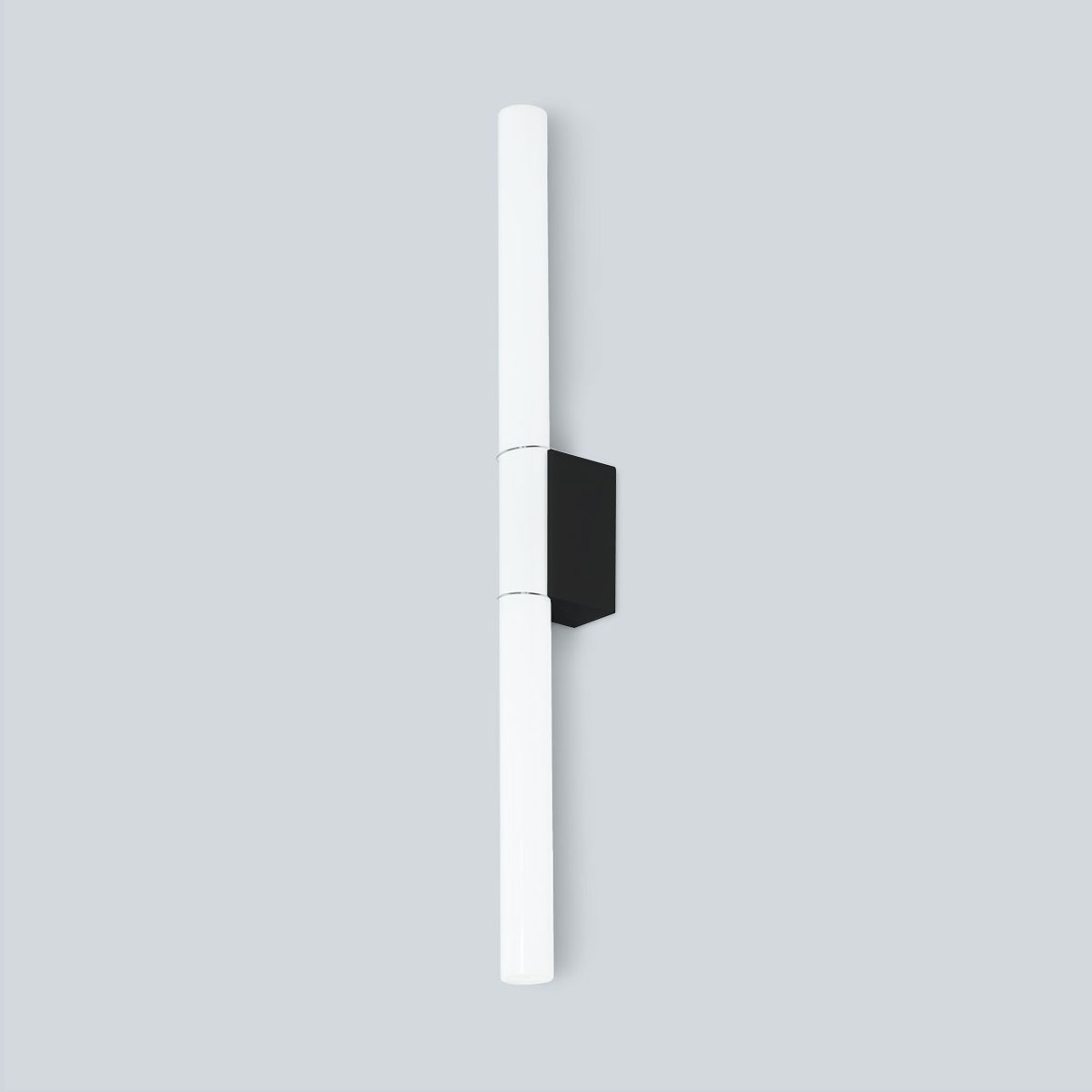 Linestra 7b Wand-/ Deckenleuchte, H: 30 / 50 cm, Fassung ohne Leuchtmittel, Schwarz matt, Mit Klammer