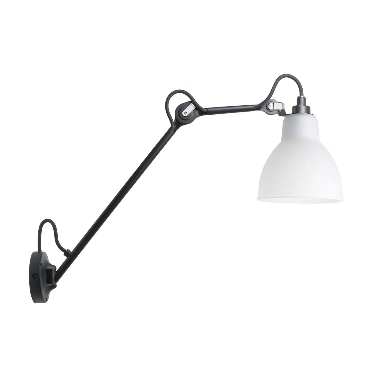 Spezial Angebot Pack Duo Lampe Gras N° 122 Bathroom IP44 Wandleuchte Schwarz, Schirm Polycarbonat in Schwarz Weiß – hochwertige Designerlampe von DCW Editions passt perfekt in den Treppenaufgang auch für Badezimmer geeignet