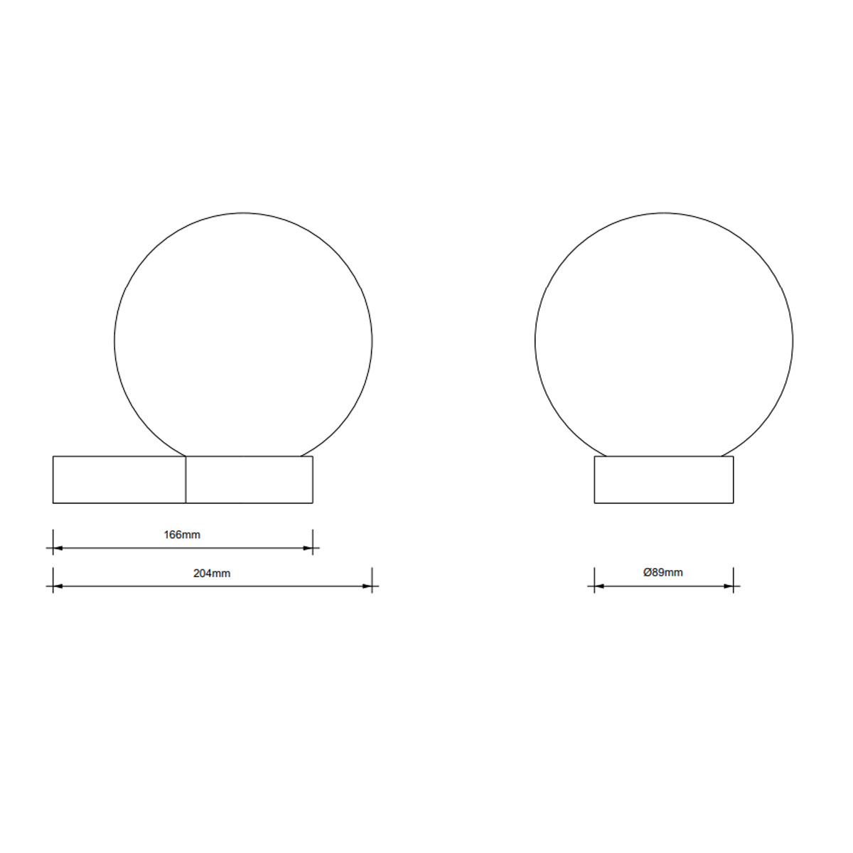 Technische Zeichnung Decor Walther Bar Light Wandleuchte Bad, Ø: 16,5 cm, H: 18,5 cm, Chrom Wandleuchten Maßzeichnung der Wandleuchten – Decor Walther Bar Light Wandleuchte Bad, Ø: 16,5 cm, H: 18,5 cm, Dark Metal matt