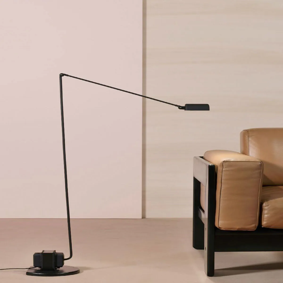 Daphine Terra LED Stehleuchte, H: 101 cm, Nickel gebürstet, Extra-Warmweiß 2700K