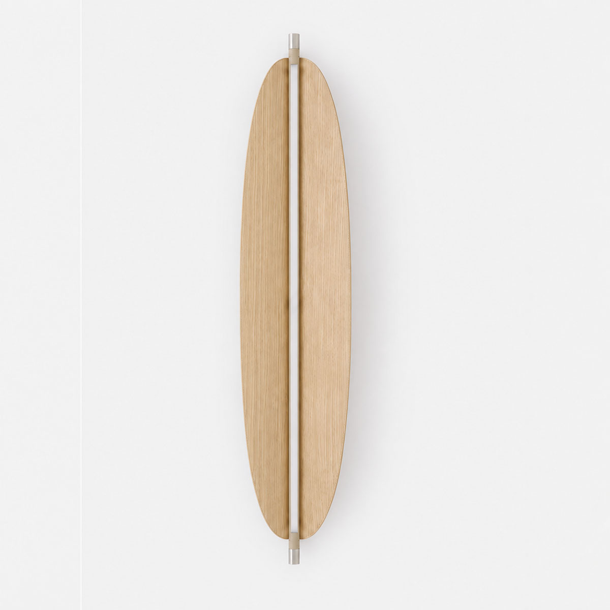 TOOY_Thula_562_43_C22_C68_W03 TOOY Thula 562.43 Wandleuchte, H: 134 cm, B: 25 cm, Beige / Nickel satiniert, Helle Eiche