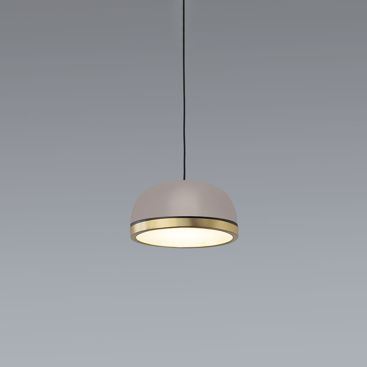 Molly 556.21 Pendelleuchte Ø: 15 cm, Sandgrau, Messing