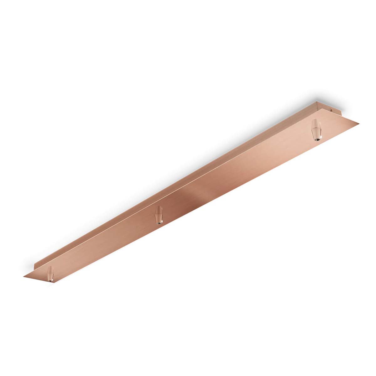 Lampen Baldachin länglich 3-fach, 88 x 4,3 x 7 cm, Kupfer