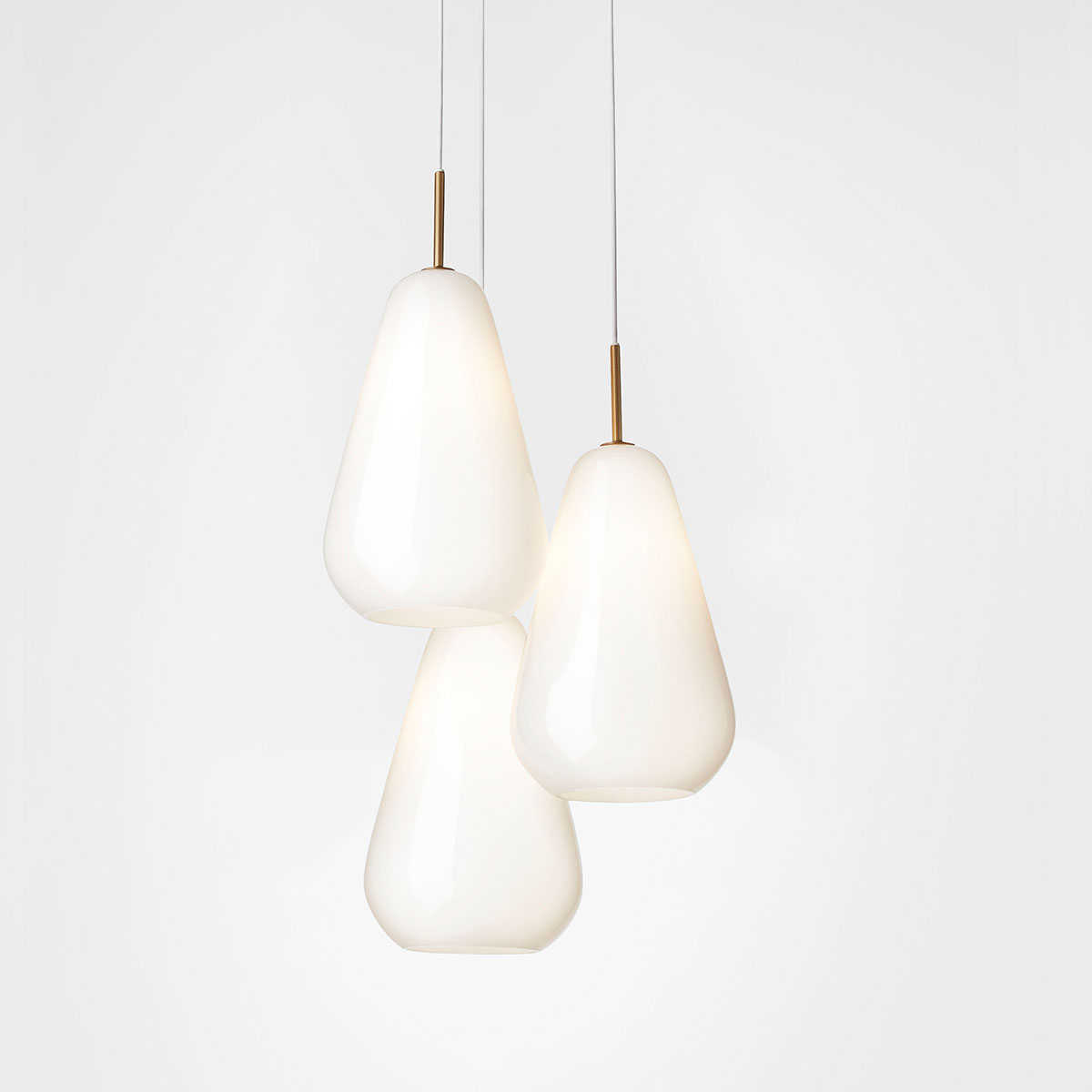 Anoli 3 Pendelleuchte, Ø: 35,5 cm, Opalglas