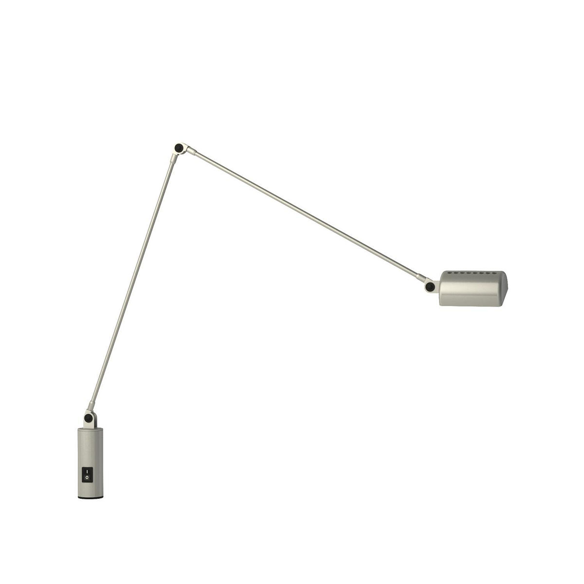 Daphine Cilindro LED Tischleuchte, H: 49 cm, Nickel gebürstet, Warmweiß 3000K