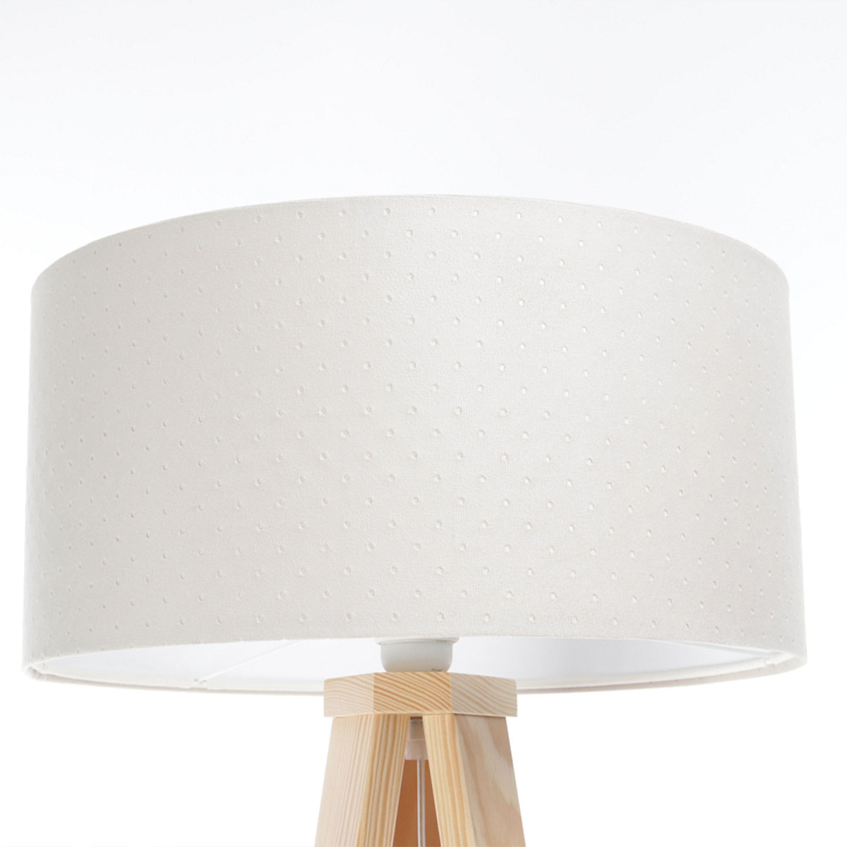 Kinder Stehleuchte, Ecru, Holz,  Ø: 40 cm