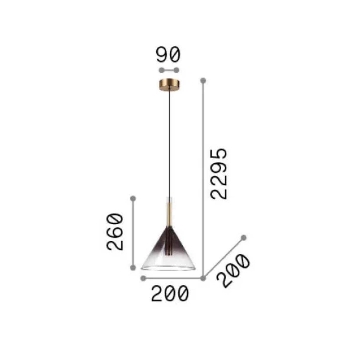 Empire SP1 cono Pendelleuchte, Ø: 20 cm, Konisch Empire SP1 cono Pendelleuchte, Ø: 20 cm, Konisch