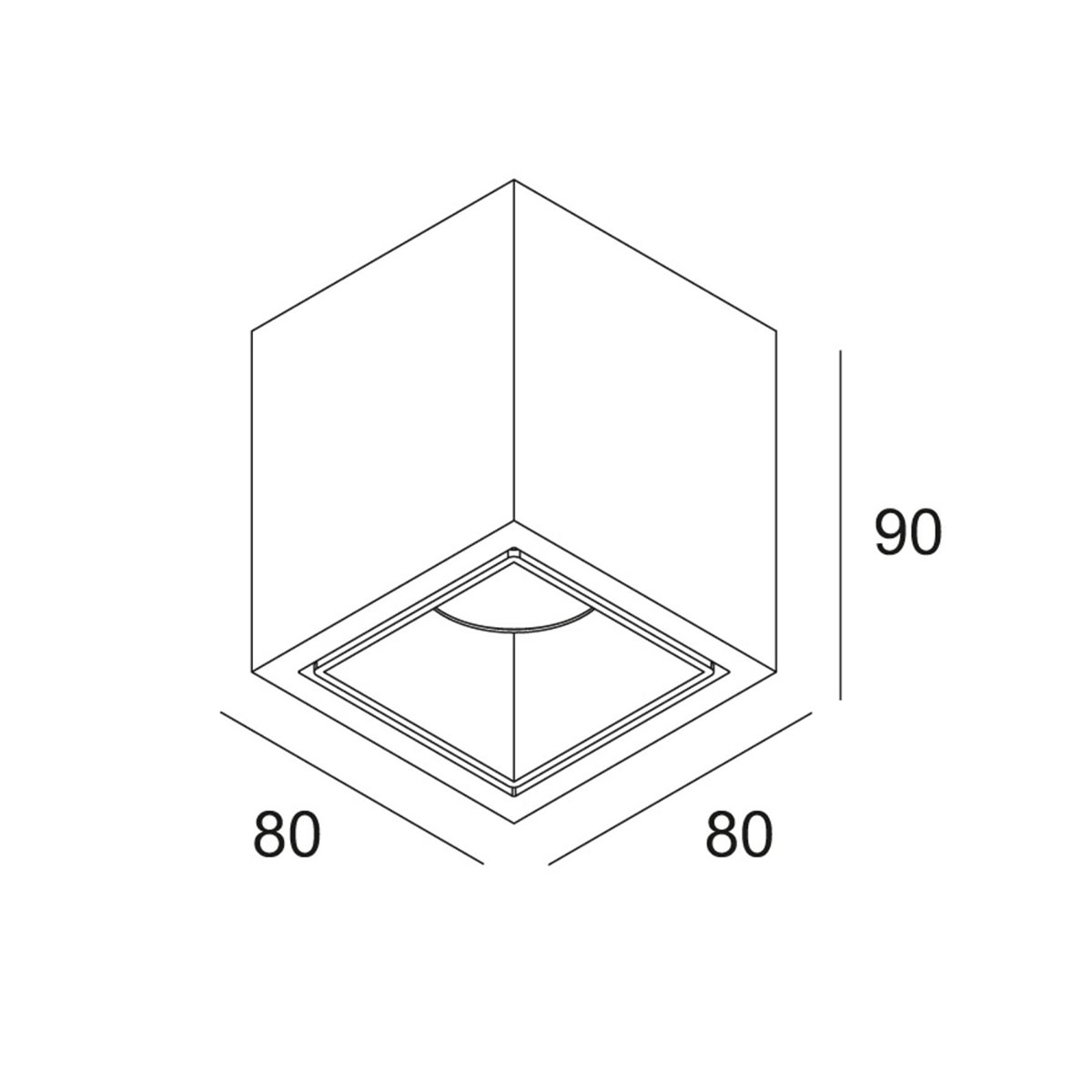 Boxy L+ LED 92733 DIM8 B-MMAT Aufbaustrahler, 2700K, Schwarz, Gold - Ausstellungsstück