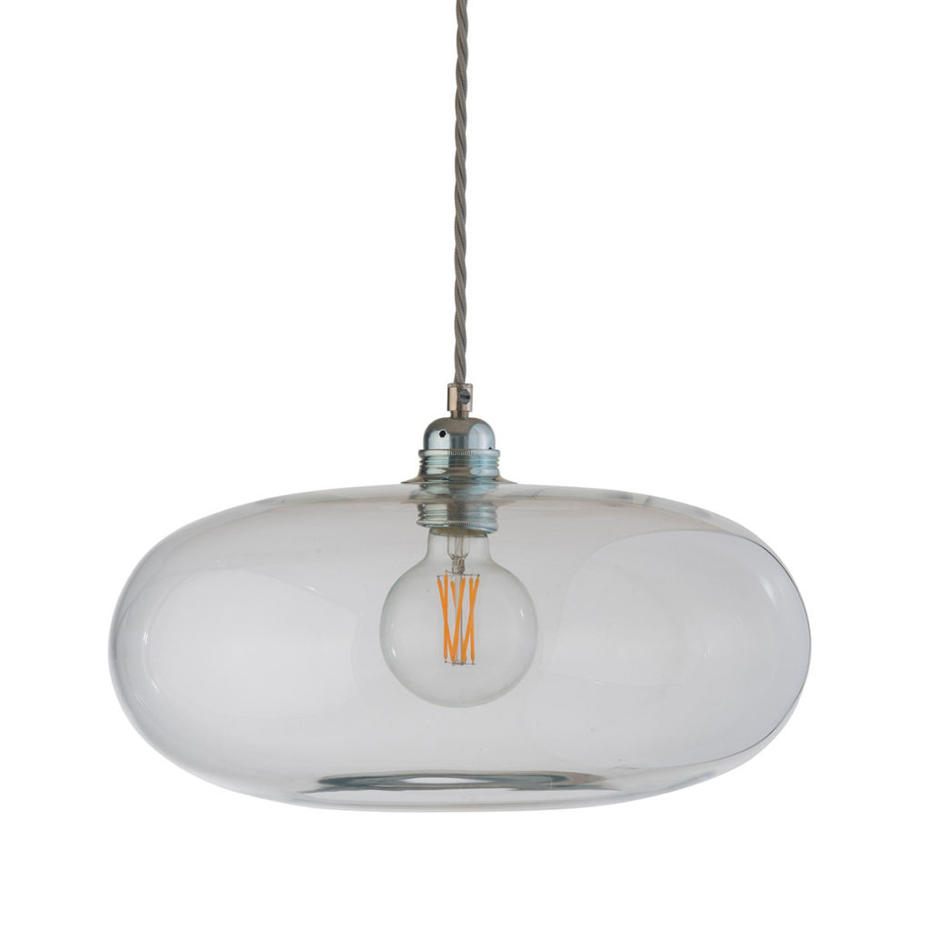 Ebb & Flow Horizon Pendelleuchte L Ø 36 cm Horizon Pendelleuchte L Ø 36 cm, Clear, Silber Clear Silver Pendelleuchten – Ambiente Beleuchtung, nachhaltige Beleuchtung für Flur