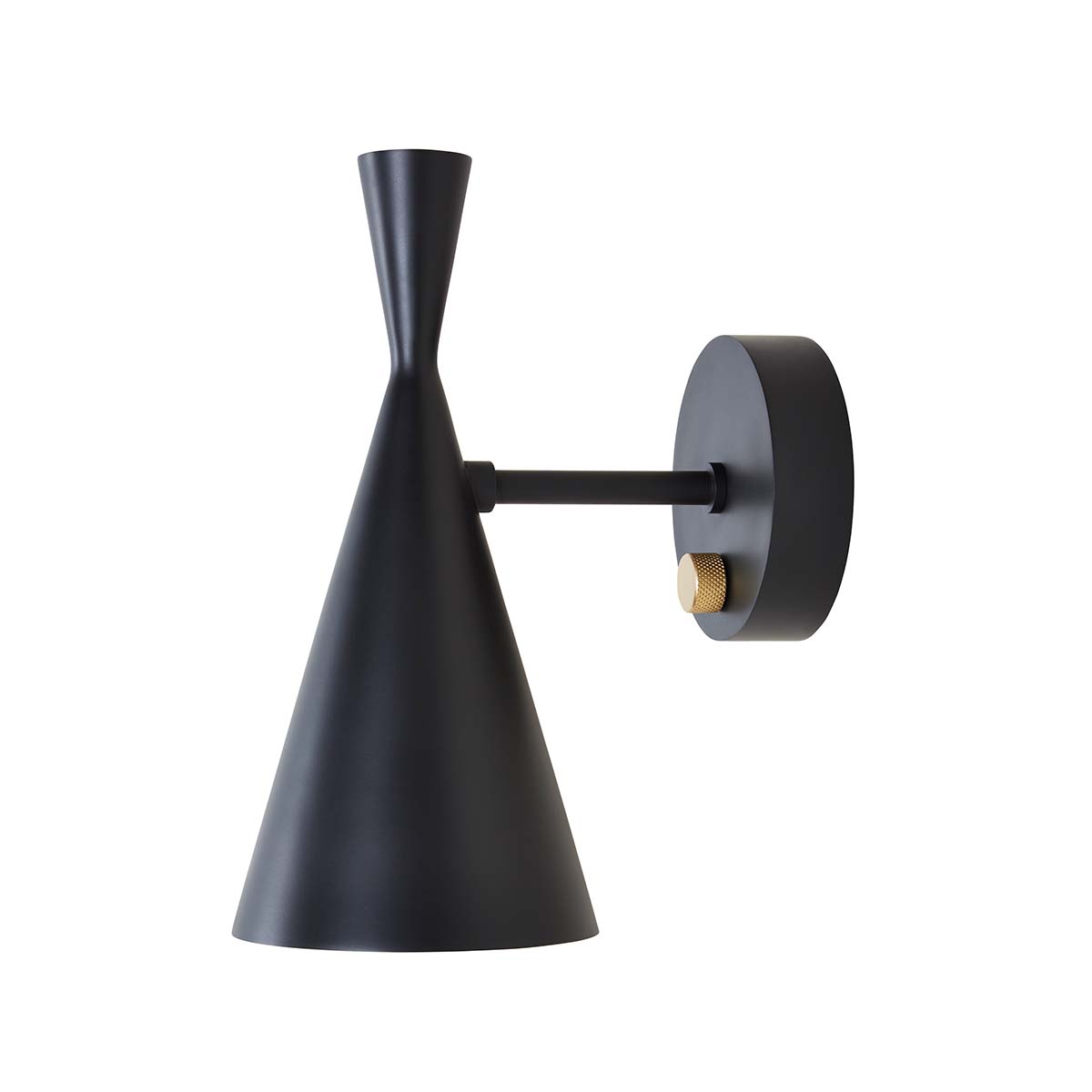 Tom Dixon Beat Wandleuchte, B: 13 cm, H: 28,5 cm, Schwarz