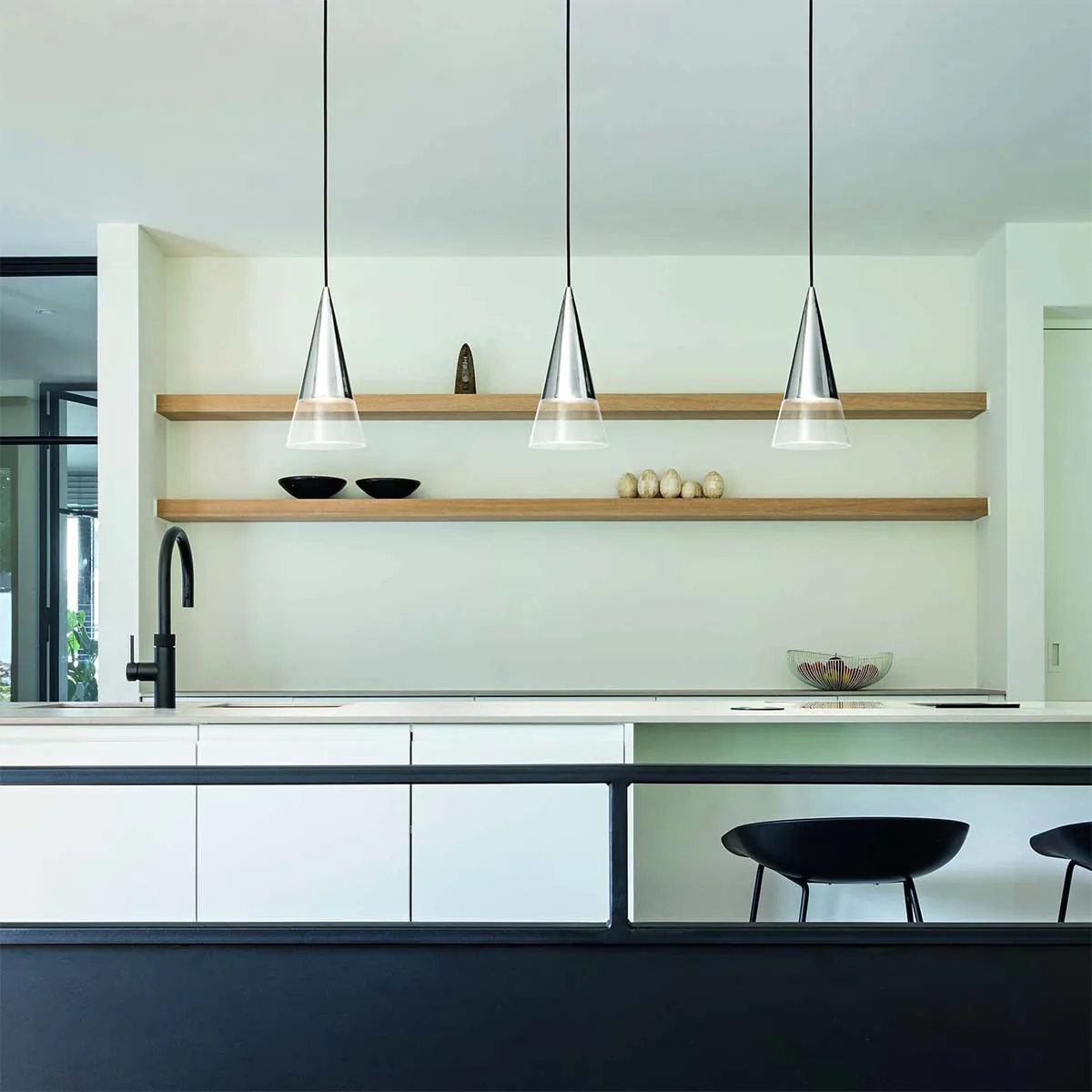 Cono SP1 Pendelleuchte, Ø: 15 cm, Chrom