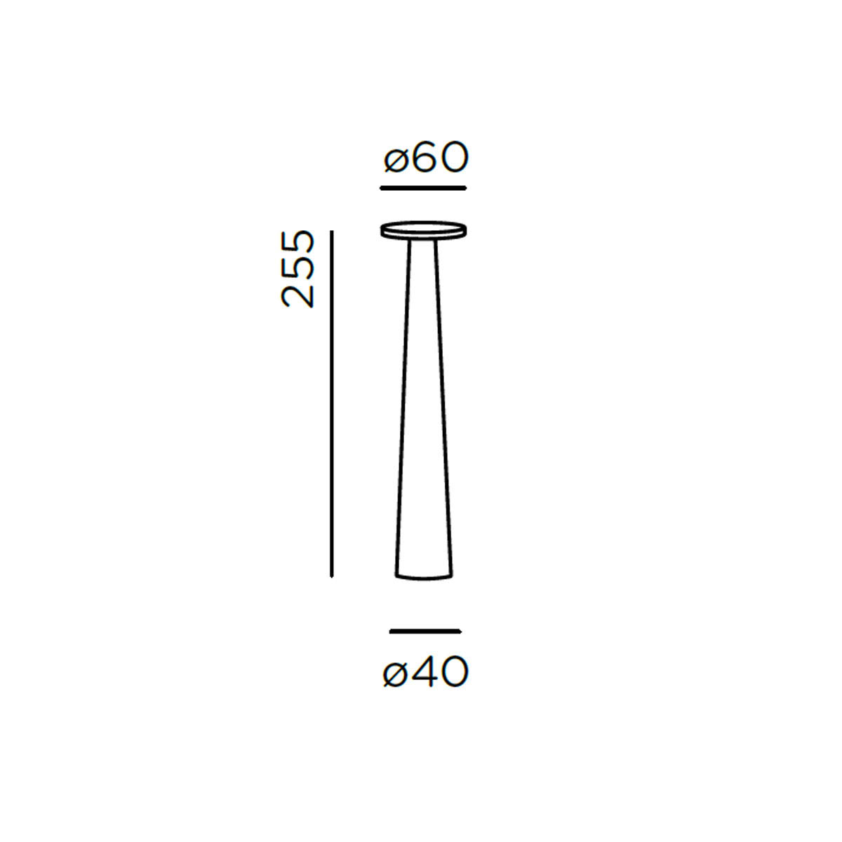 lix skinny Mobile Akku Tischleuchte, Ø: 4 cm, H: 25,5 cm, Pearl White