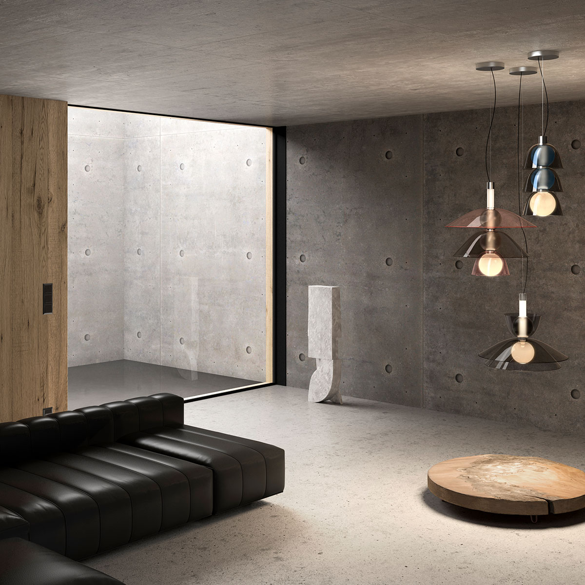 Penta Light Gems Short Pendelleuchte Hängelampe – handgefertigtes Glas in Warm color,, weiche Lichtstimmung, ideal für das Wohnzimmer, ideal über Esstisch, Küche oder Wohnzimmer