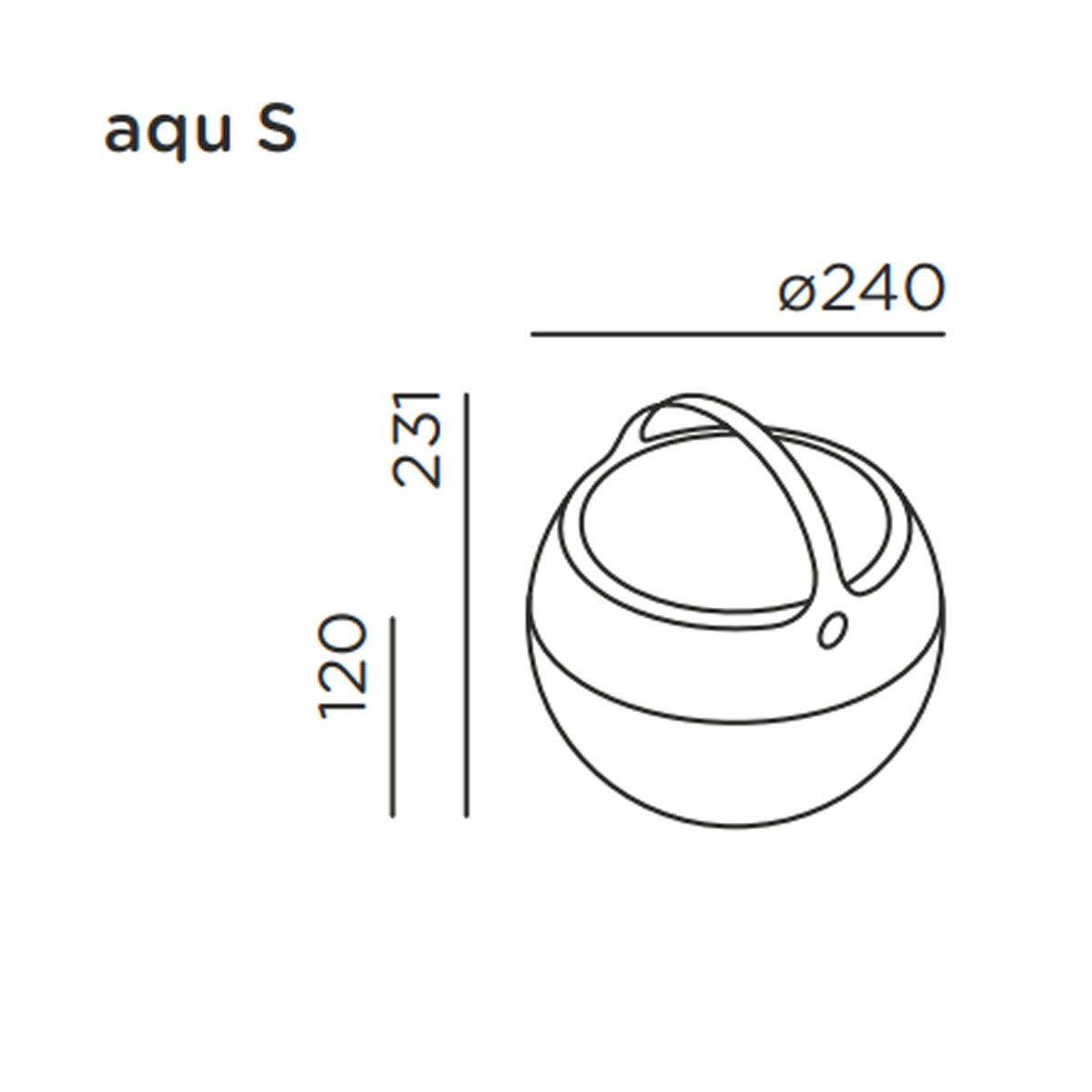 aqu Solar-Akku Tischleuchte, Jet Black, H: 23,1 cm