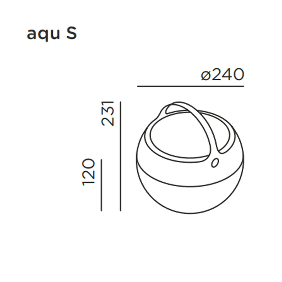 aqu Solar-Akku Tischleuchte, Jet Black, H: 23,1 cm