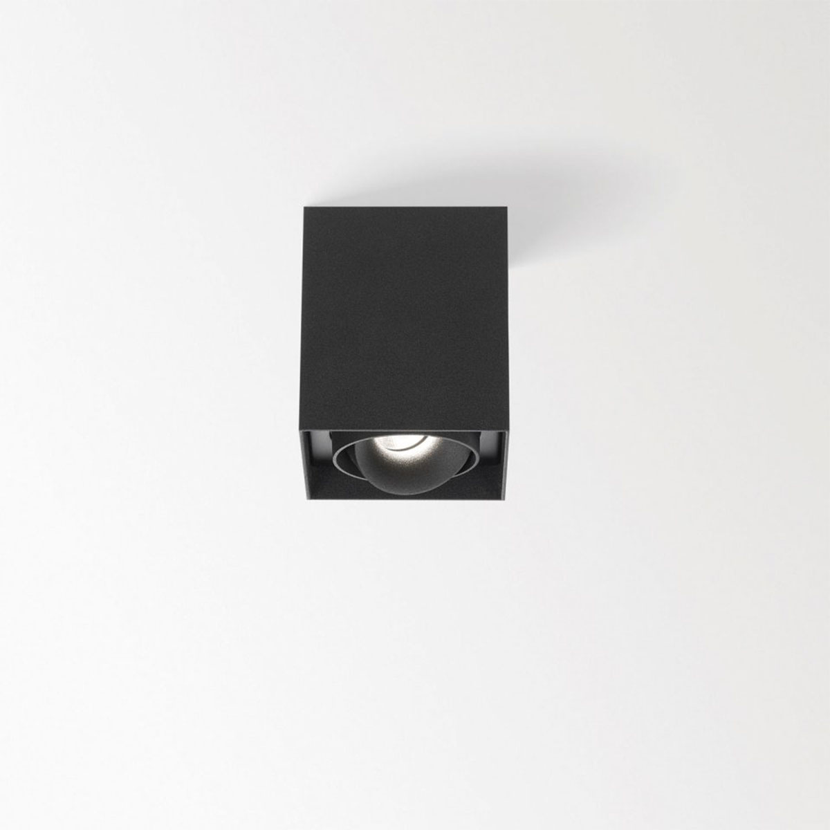 MINIGRID 67 ON 145 93037 DIM8 Aufbaustrahler, L: 8,2 cm, B: 8,2 cm, Schwarz, Warmweiß 3000K, 37°