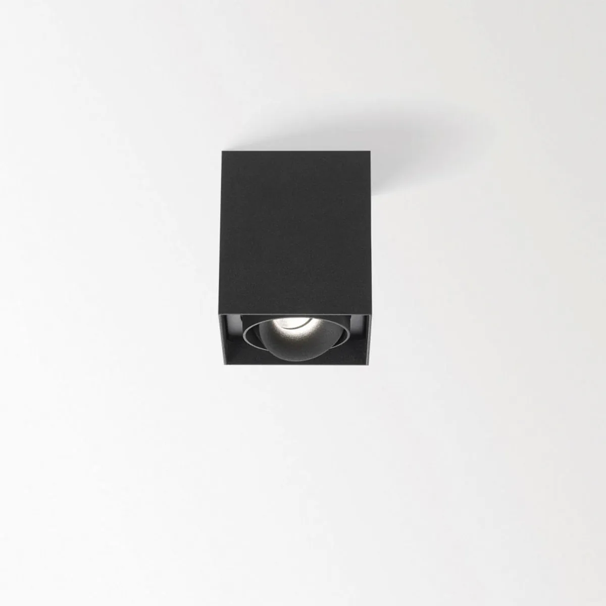 MINIGRID 67 ON 145 93037 DIM8 Aufbaustrahler, L: 8,2 cm, B: 8,2 cm, Schwarz, Warmweiß 3000K, 37°